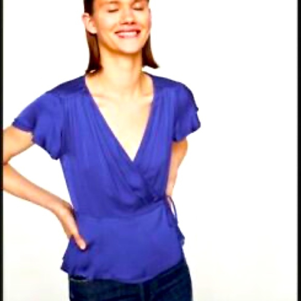 Zara Woman Royal Blue Fitted blouse